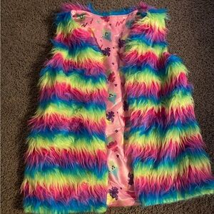 Trolls Multicolor Faux Fur Kids Vest